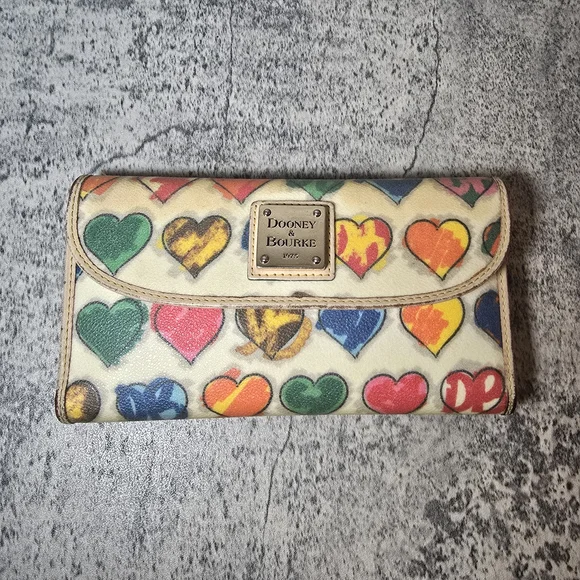 Dooney & Bourke Multicolor Heart Wallet - Picture 4 of 7